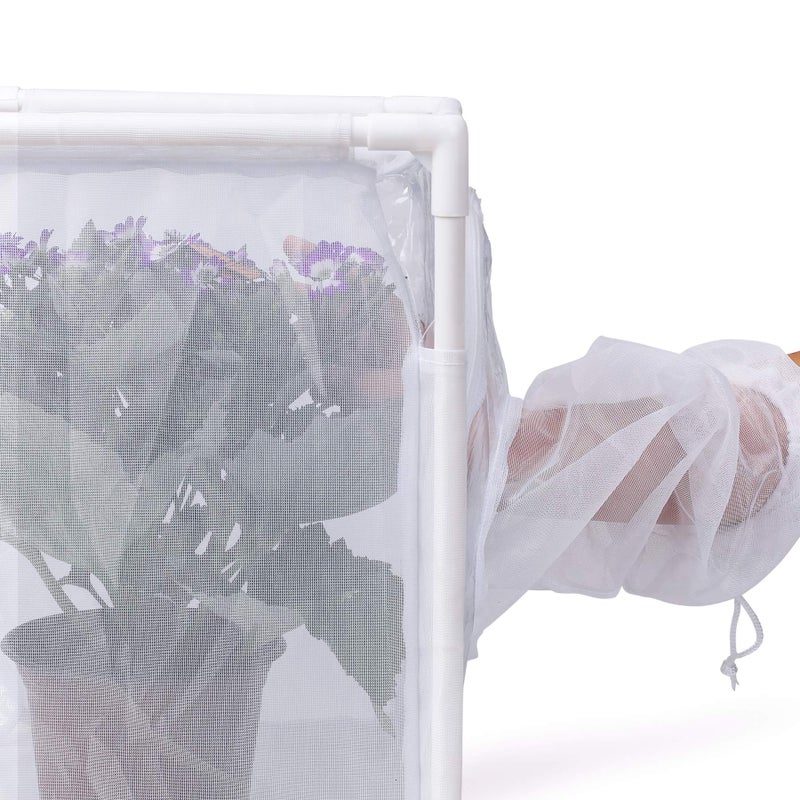 RESTCLOUD Monarch Butterfly Habitat Cage, Outdoor Insect Mesh Cage Terrarium 16" x 12" x 16" - Image 4